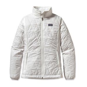 White Patagonia Down Jacket Girls